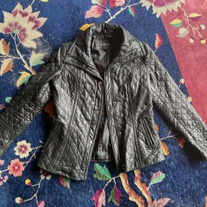 Jones New York quilted leather jacket